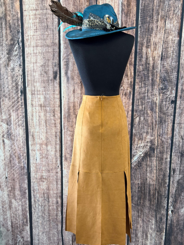 Adore Tan Skirt Criss Cross Front