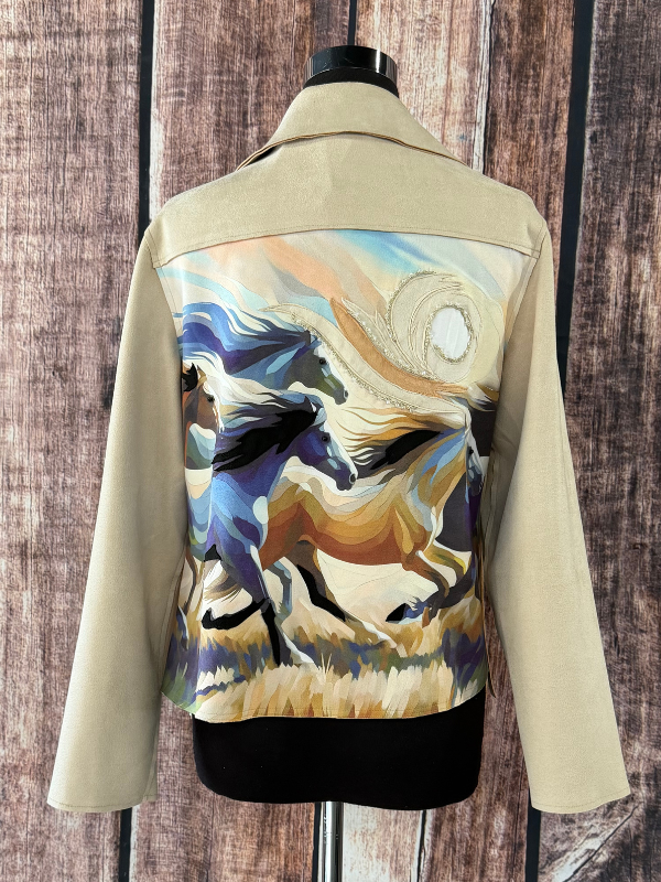 Way Tan Fringe Horse Herd Jacket