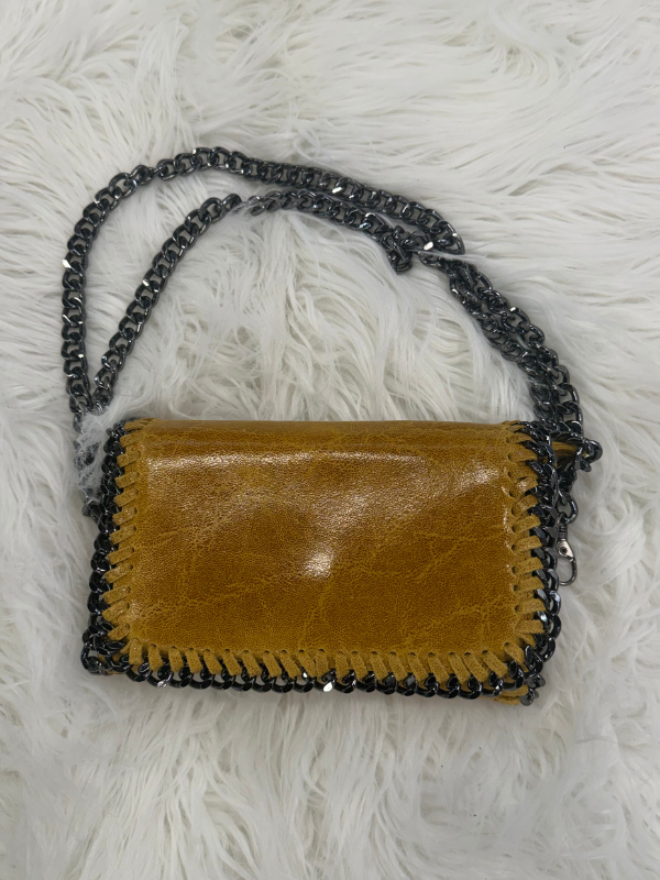 Mustard Italian Leather Crossbody Purse by German Fuentes