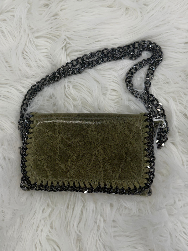 Olive Green Italian Leather Crossbody Purse by German Fuentes