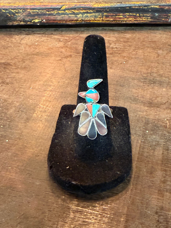 Turquoise Vintage Bird Stealing Silver Ring