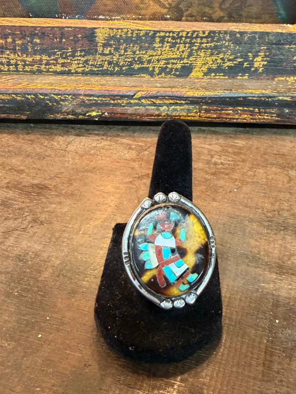 Indian Tribal Member With Sterling Silver Ring