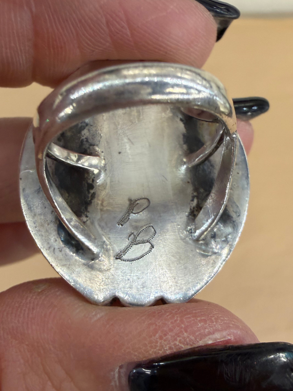 Indian Tribal Member With Sterling Silver Ring