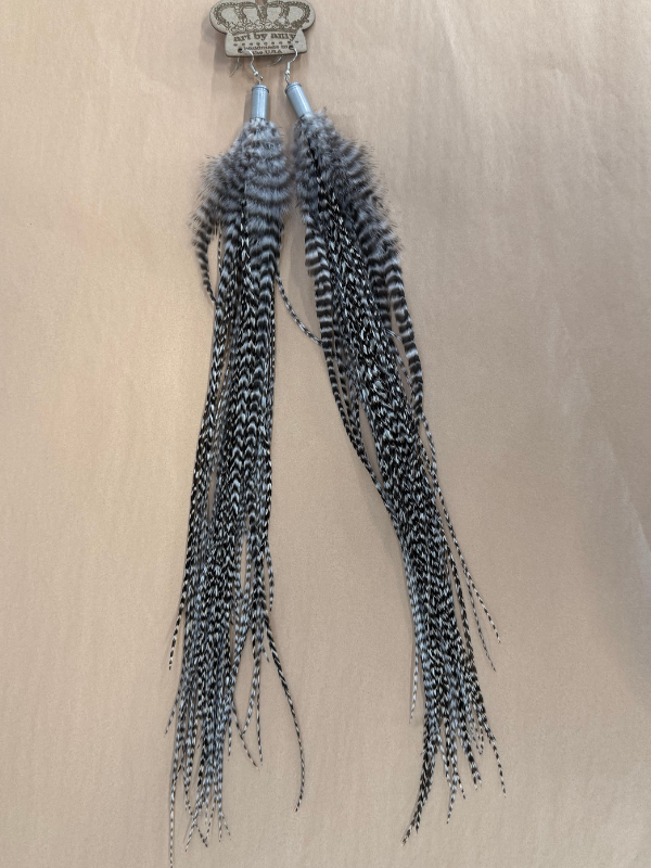 17" Feather Earrings Art By Amy