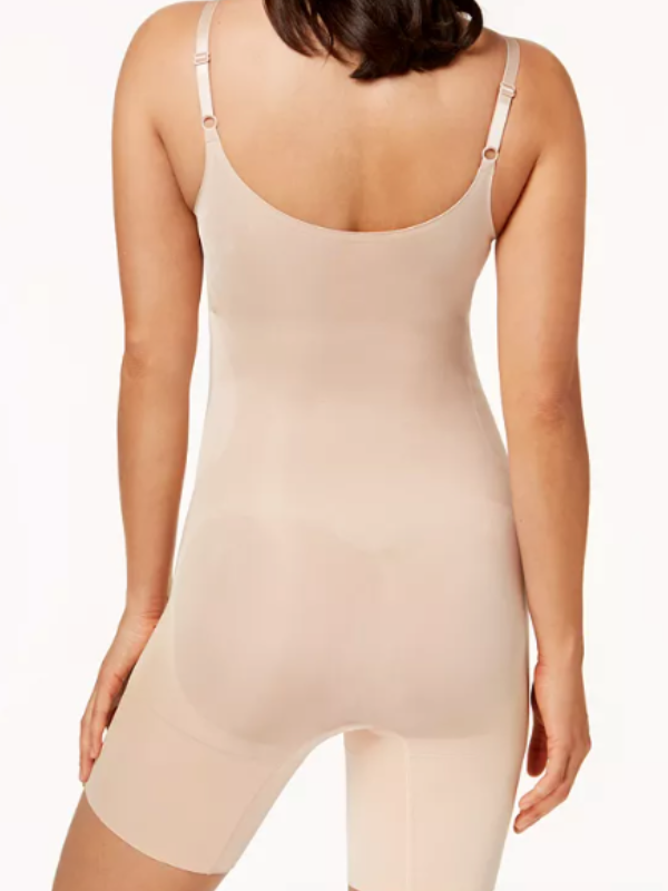 OnCore Open-Bust Mid-Thigh Bodysuit Soft Nude By Spanx