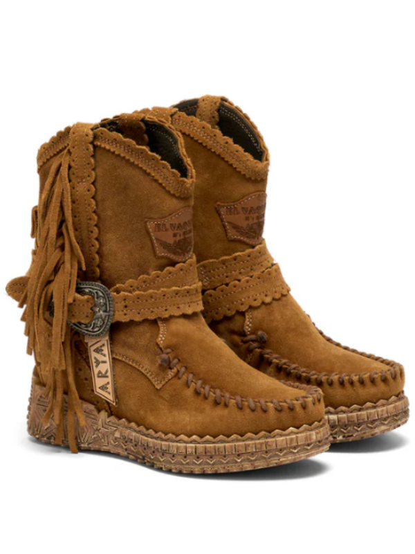 Wedge Moccasin Boots - Arya Silverstone Mou By El Vaquero Italy
