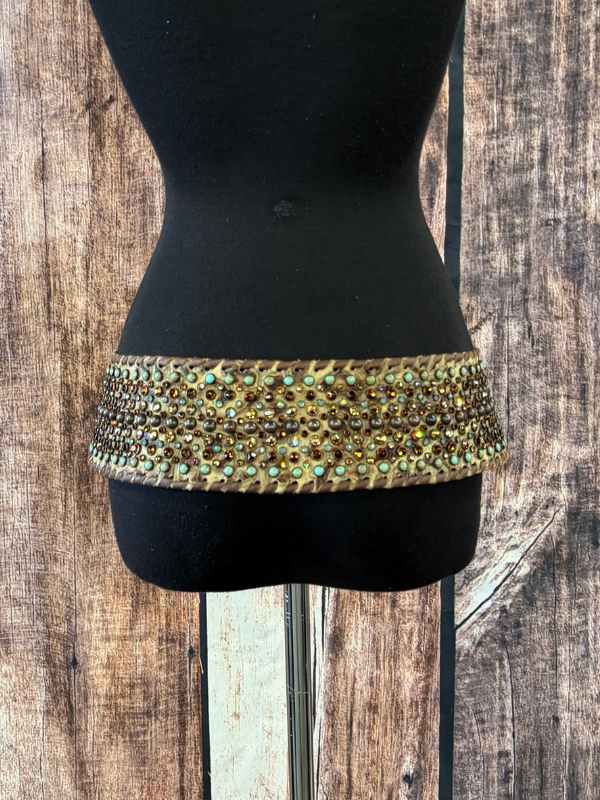 Browns & Turquoise Swirl Kurtmen Belt