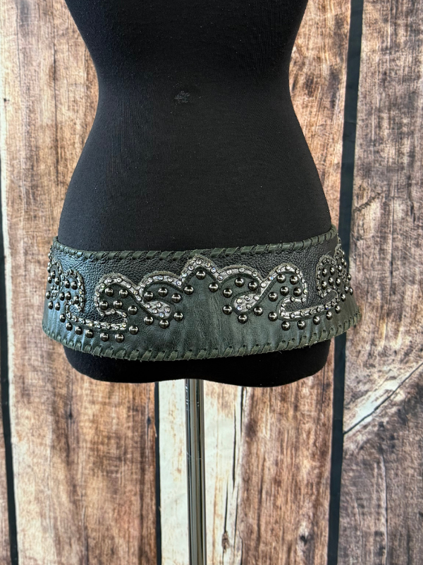 Gun Metal Grey & Black Kurtmen Belt