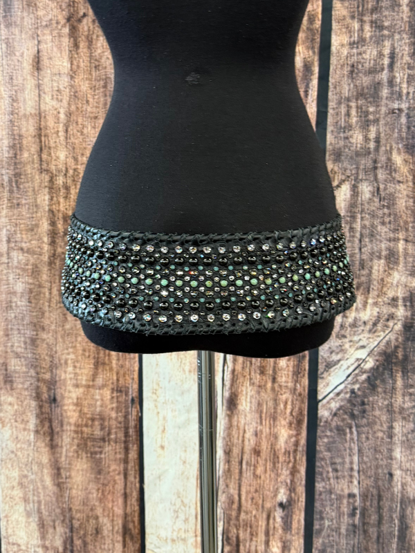 Silver, Black & Turquoise Swirl Kurtmen Belt