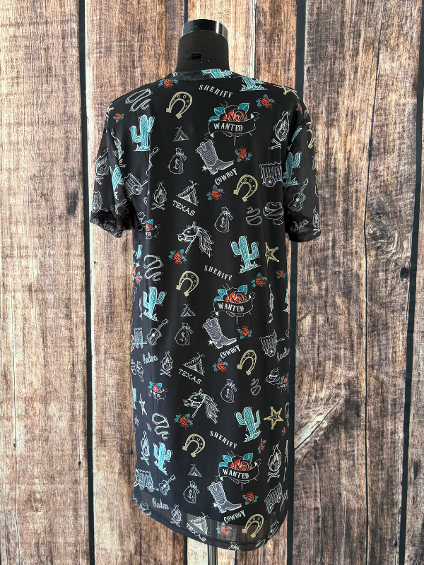 Merigold Kiss Texas Rodeo Short Sleeve Mesh Dress