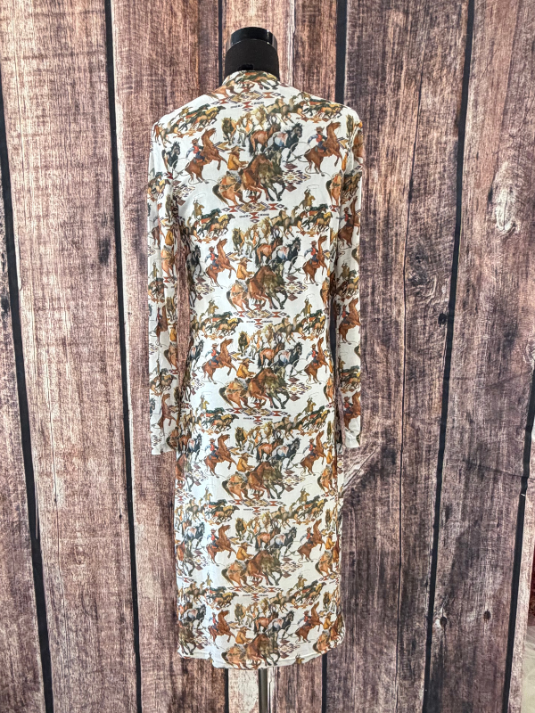 Merigold Kiss Buckaroo LS Mesh Sheath Dress