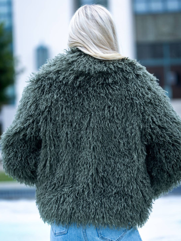 W.A.Y. --Wonderful And Young Mongolian Lamb Faux Fur Jacket