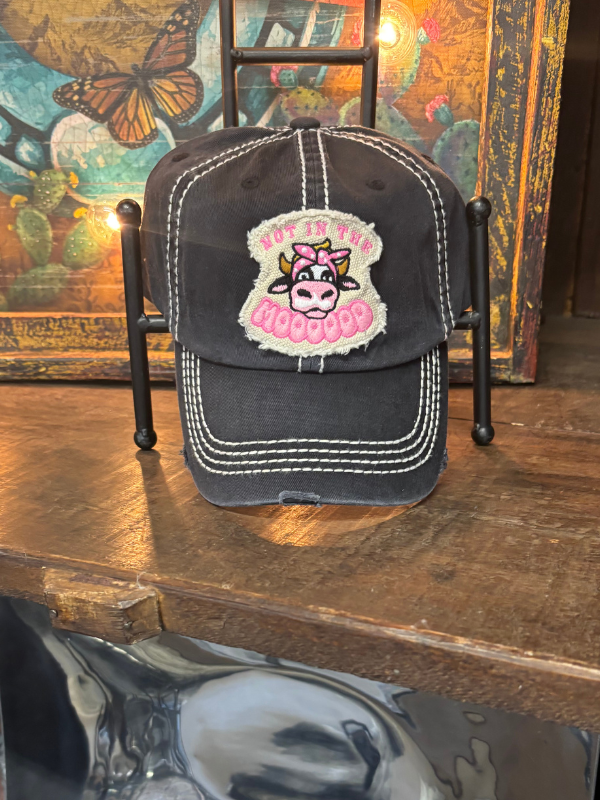 Not in the Mood Vintage Baseball Cap Black