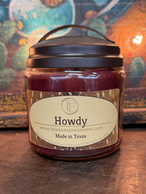 Howdy Candle By Texas Expressions