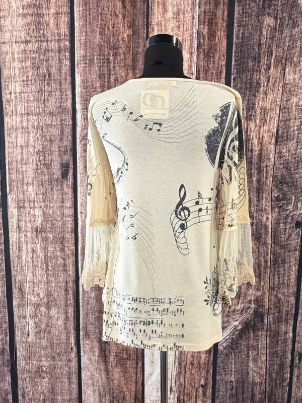Origami Tunic Top With Lace Sleeves