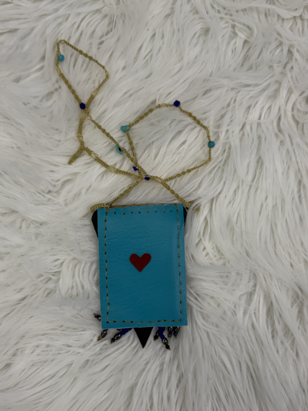 Blue With Large Stone Cell Phone Crossbody