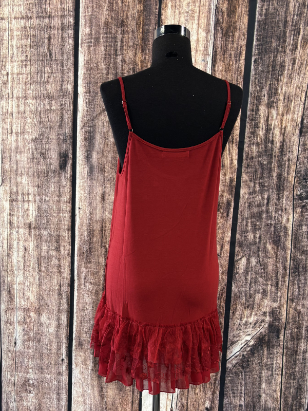 Origami Adjustable Relaxed Cami Tank w/ Ruffled Trim
