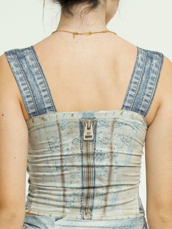 IPNG Design -  Tank Top Corsage Blue Jeanious