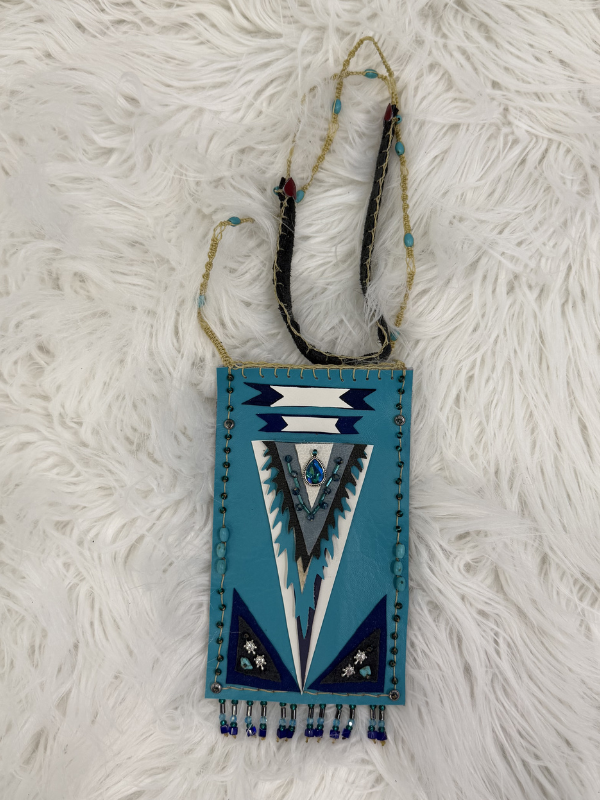 Blue Charmed Cell Phone Crossbody