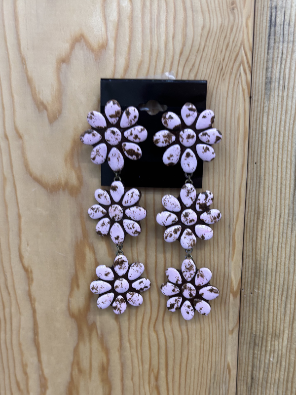 The Wynette Earrings- Western Earrings Pink Stone