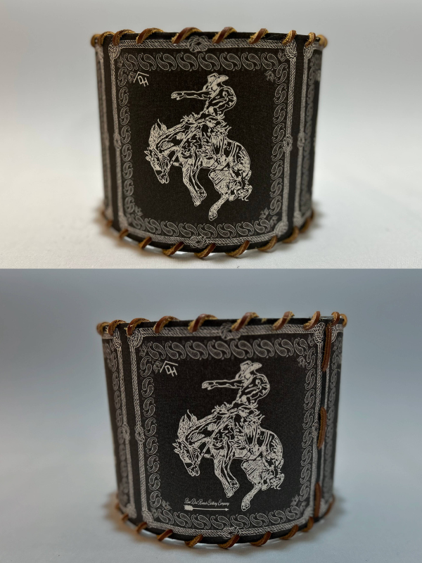 Lampshade Bandana Bronc Black Large 14-inch 