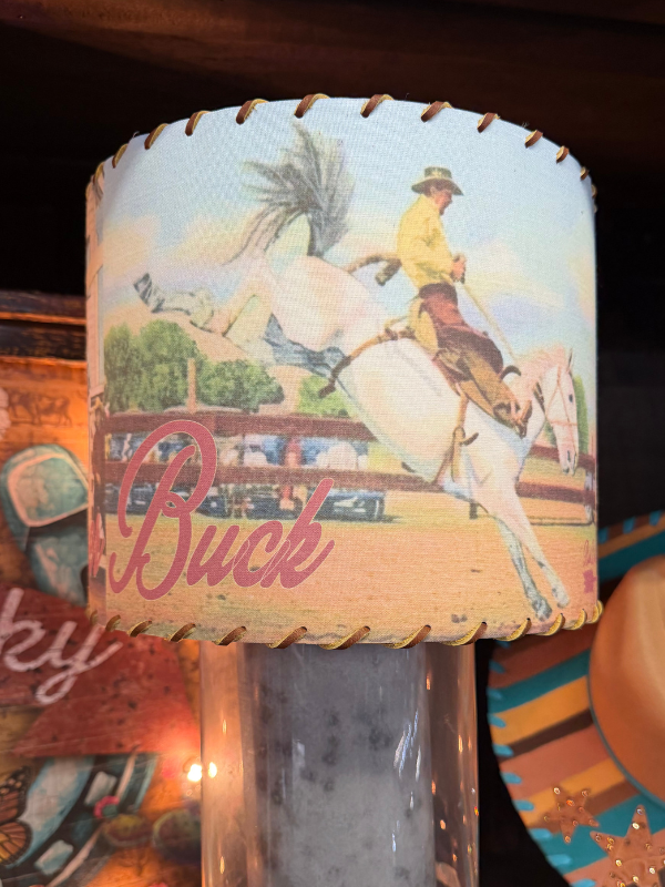 Lampshade Let 'er Buck  Bronc 11-inch