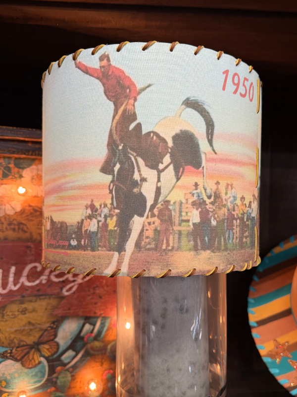 Lampshade Let 'er Buck  Bronc 11-inch