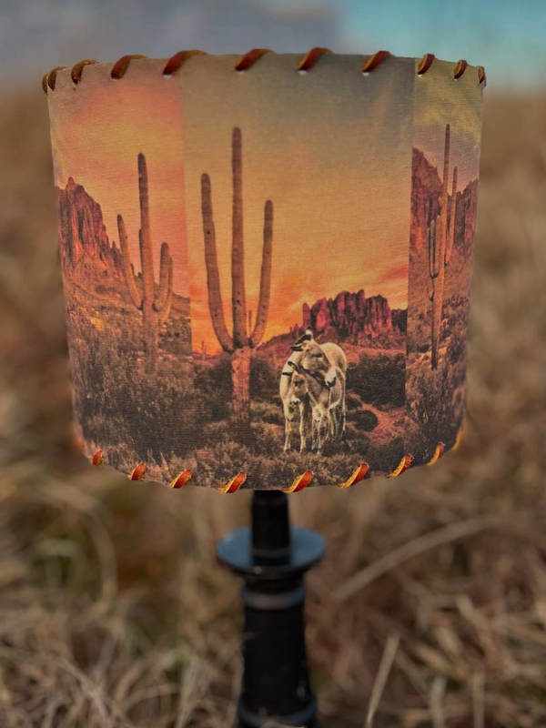 Lampshade Desert Burros 11-inch