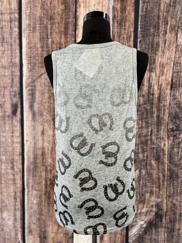 Vocal Western Print Tank Top Horseshoes