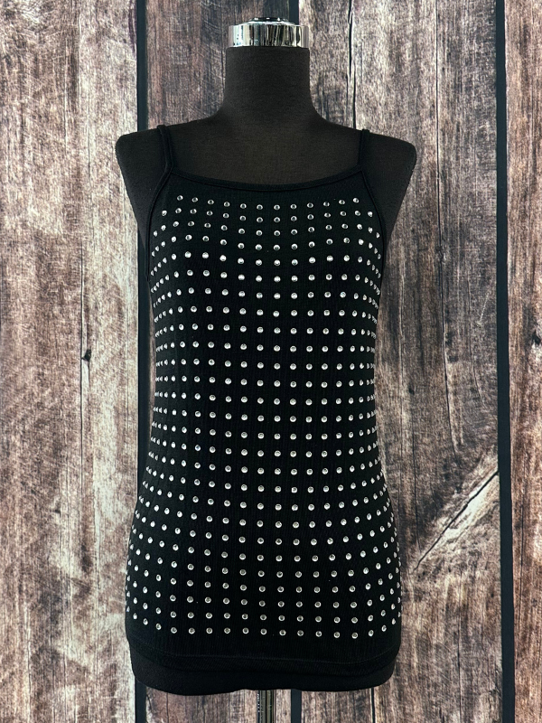 Camisole Top With Stones Black By Vocal