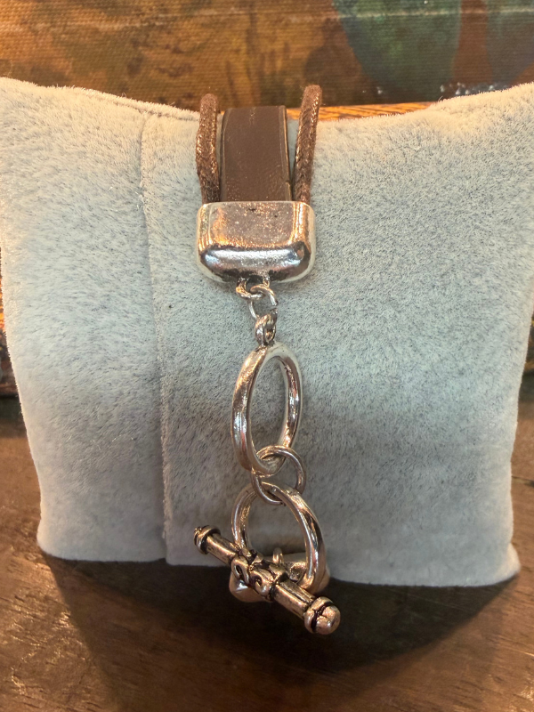 Brown Turquoise and Navajo Bracelet