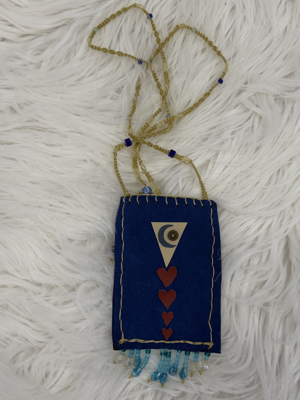 Navy Blue Stones with Beads Cell Phone Crossbody