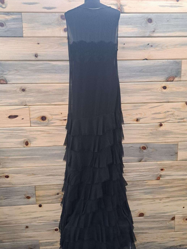 Robert Rodriguez Long Black Ruffled Dress Robert Rodriguez Long Black Ruffled Dress