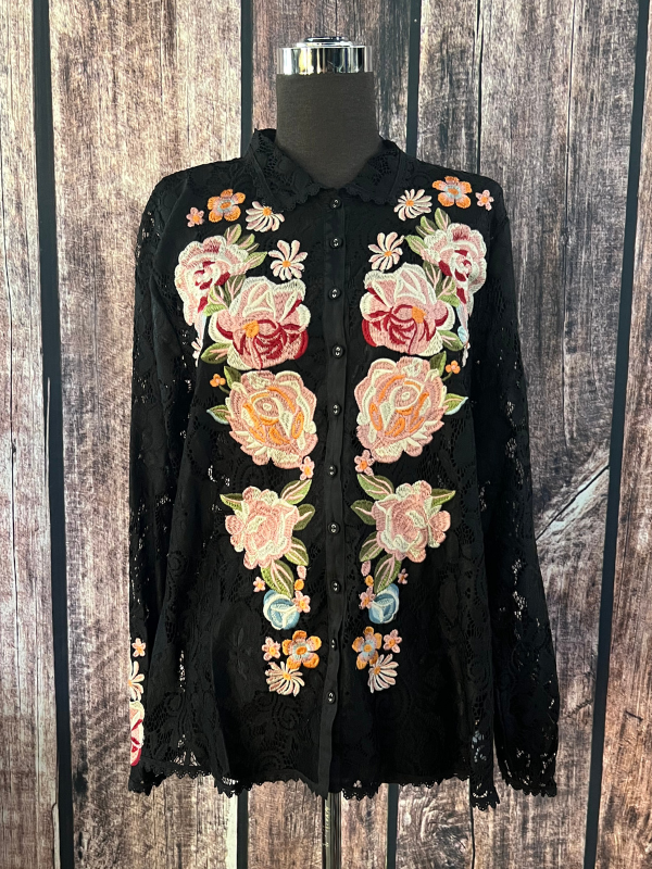 Veronne Lace Blouse Johnny Was