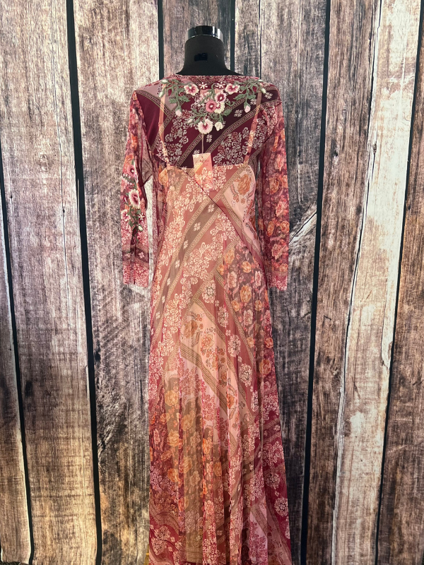 chinese dress ladies Johnny Was - Paisley Lace Long Sleeve Tie-Front Dress
