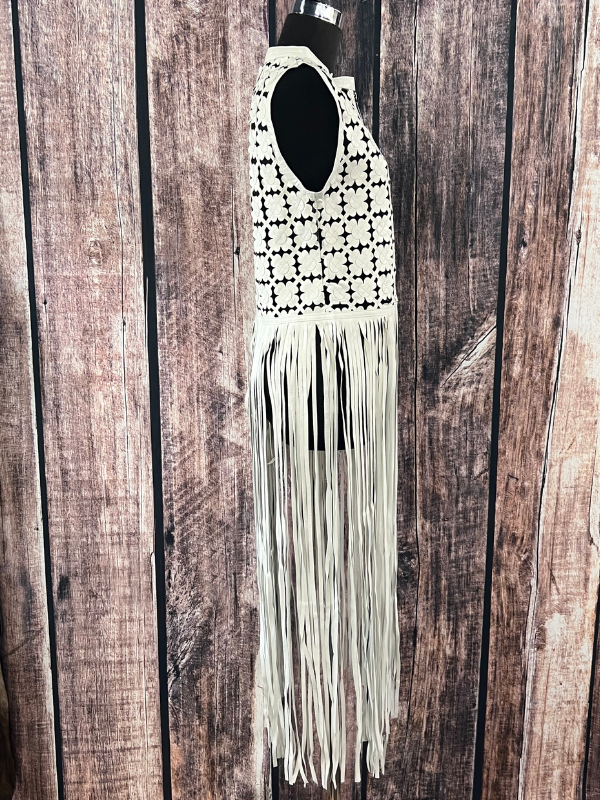 Long Fringed White Dakota West Jacket