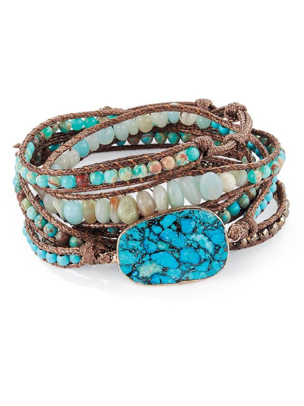 Natural Stone Wrap Bracelet