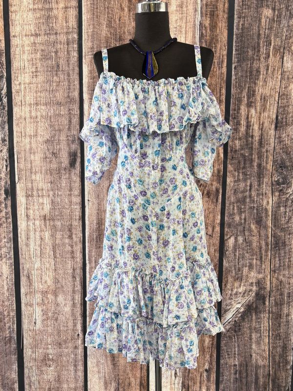 Blue & Purple Printed Dress by Marrika Nakk