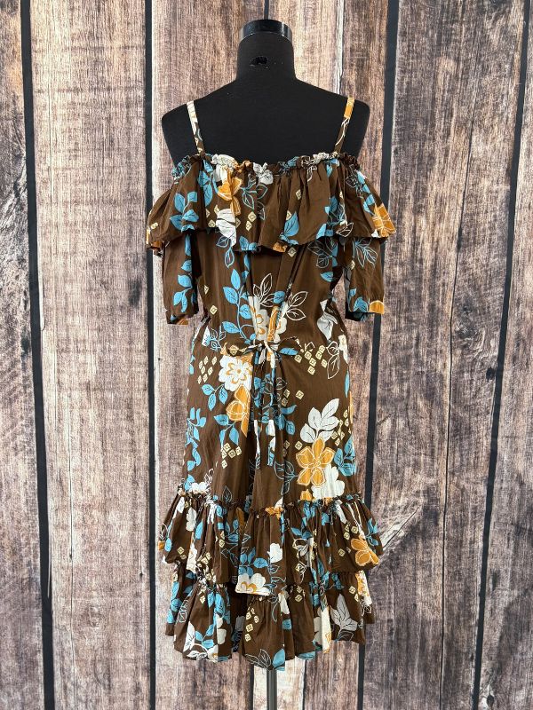 Brown, Tan, Orange Flowered Dress by Marrika Nakk