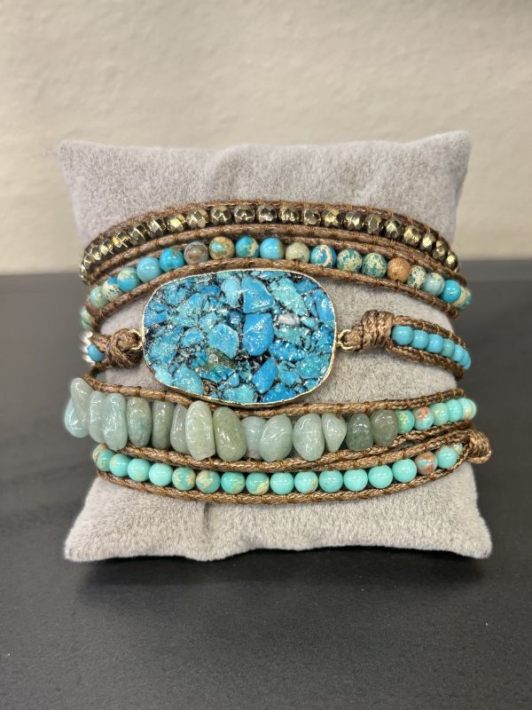 Natural Stone Wrap Bracelet