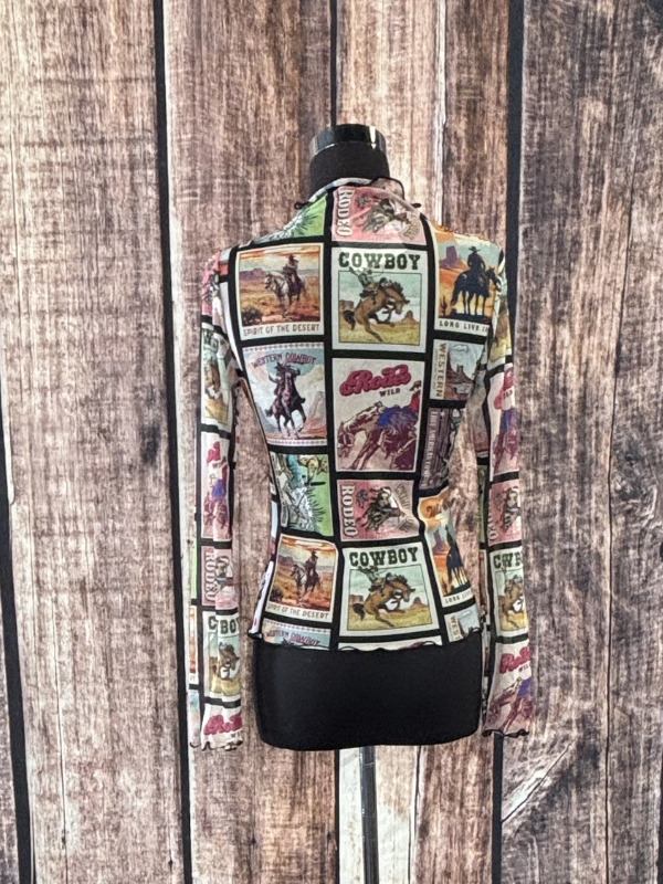 Karen Rodeo Wild  Mesh Print Top