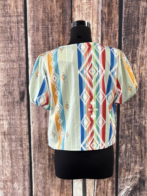 Diana Western Geo Graphic Print  Top
