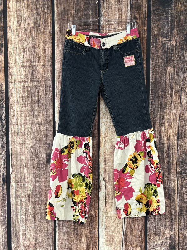 Floral Bell Bottom Jeans by Marti Rae #256