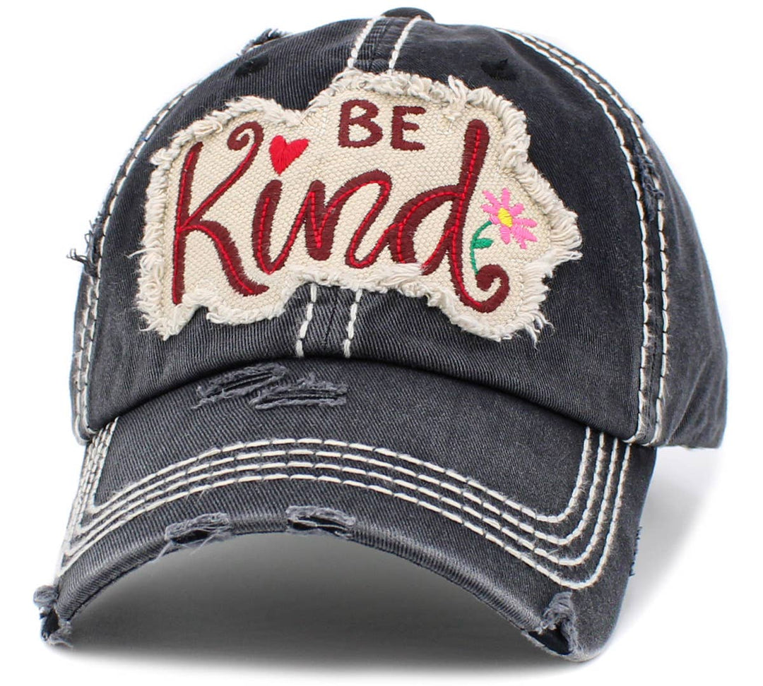 Be Kind Vintage Baseball Cap Light Blue