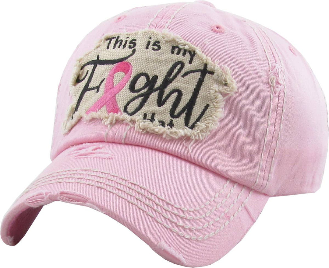 This Is My Fight Hat Pink Ribbon Baseball Cap Pink