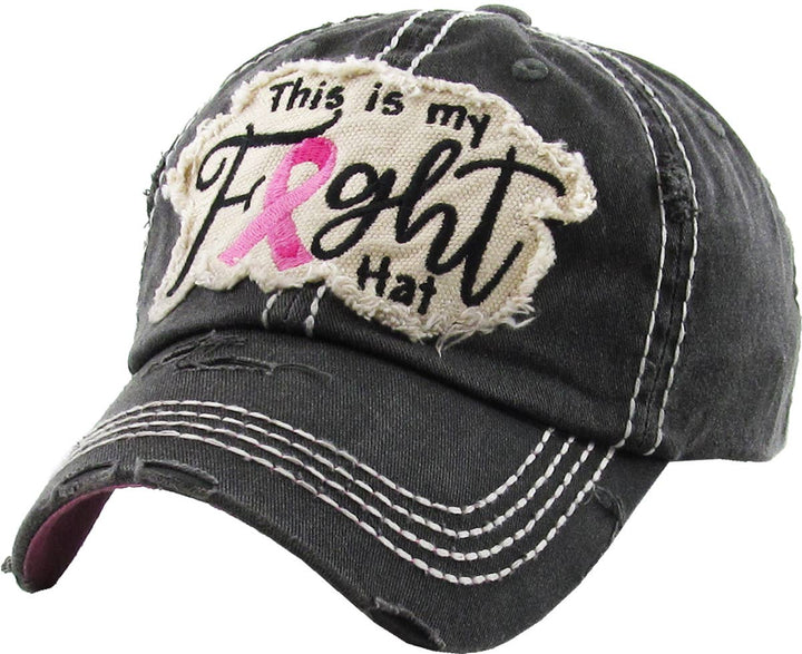 This Is My Fight Hat Pink Ribbon Baseball Cap Pink