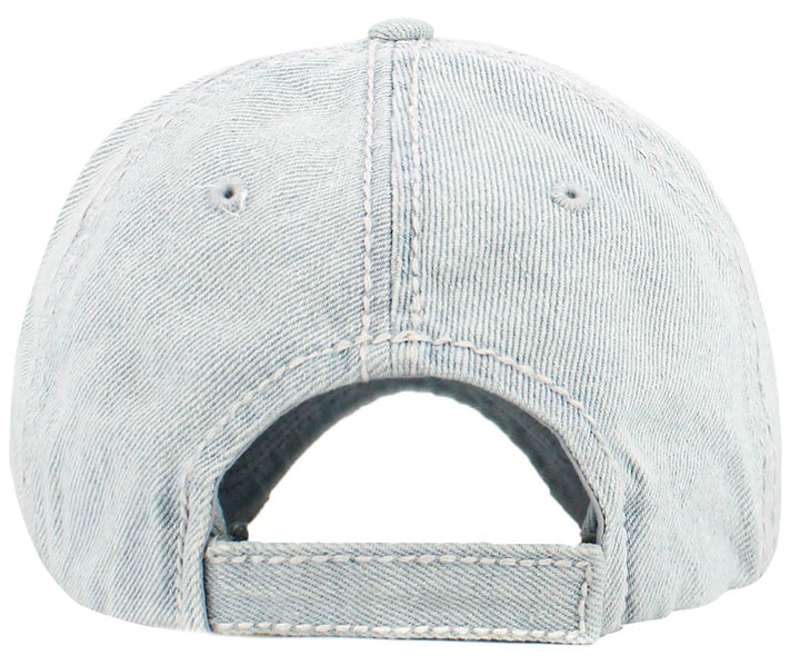 Hello Sunshine Washed Vintage Baseball Cap White