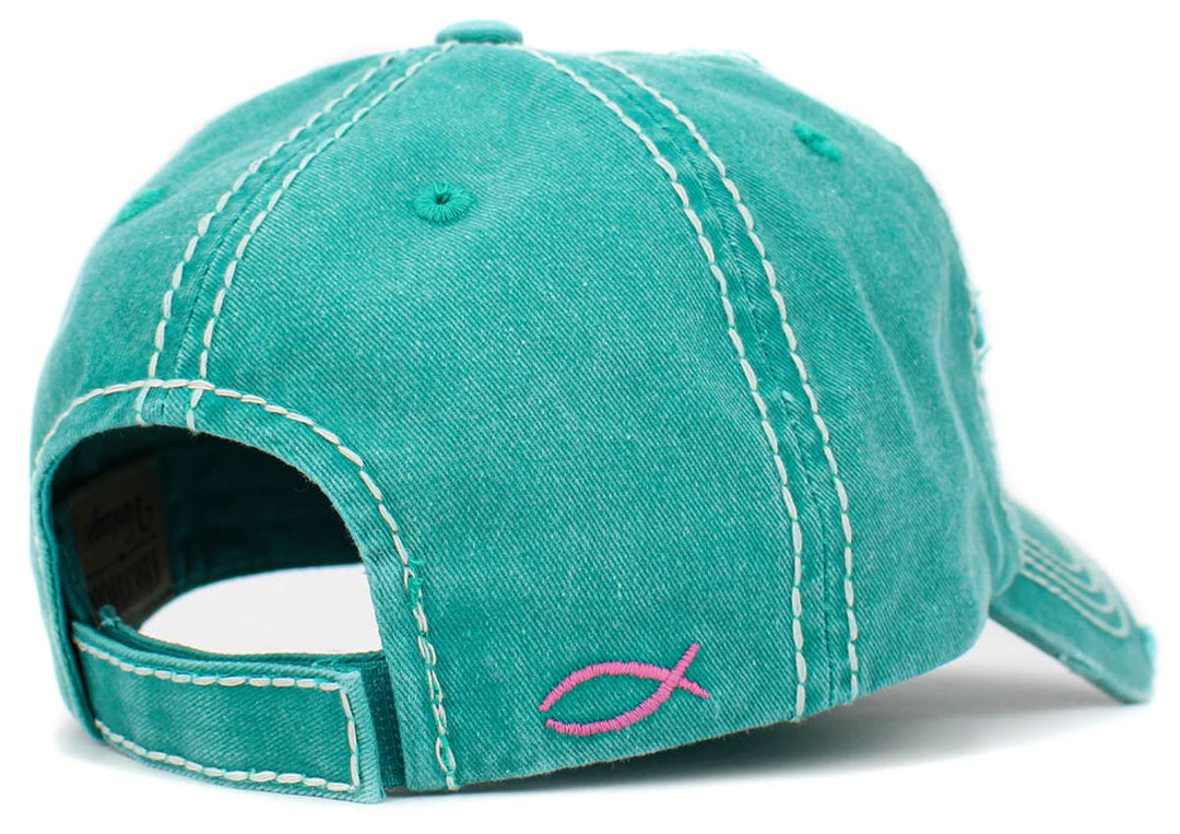 With God All Things Are Possible Vintage Baseball Cap Wine Red