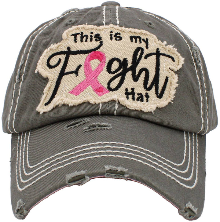 This Is My Fight Hat Pink Ribbon Baseball Cap Pink