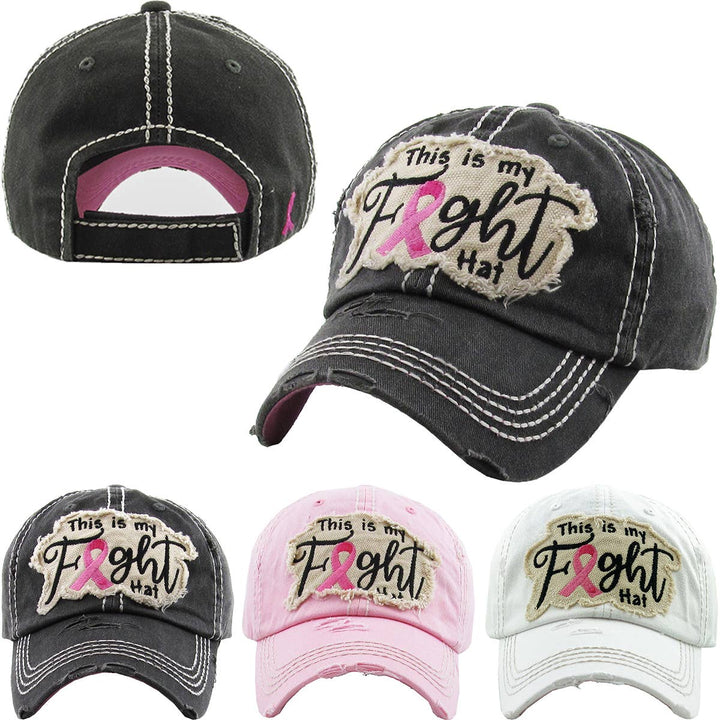 This Is My Fight Hat Pink Ribbon Baseball Cap Pink